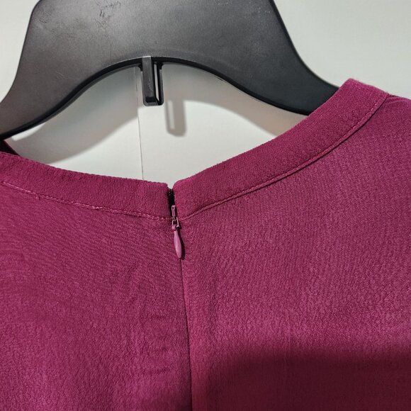 GAP Women's Long Sleeve Berry Purple Peasant Style Dress with Embroidery XXL - Picture 8 of 11